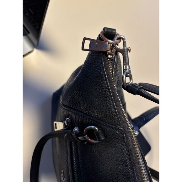 Coach Prairie Satchel in Black Pebbled Leather - Picture 8 of 12